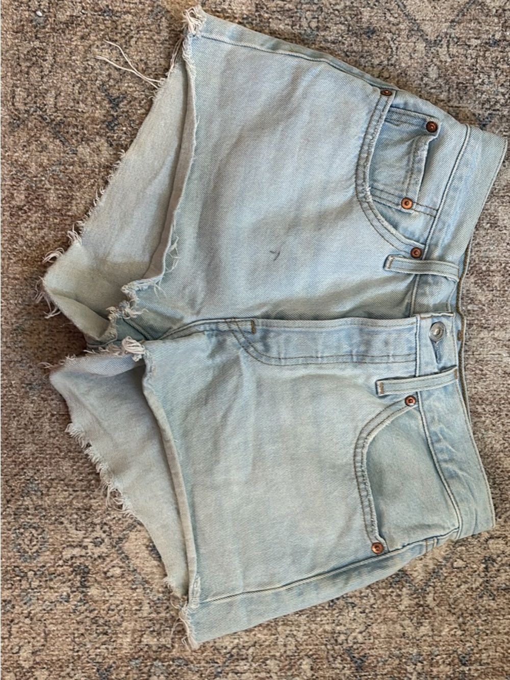 Levi's Light Blue Denim Cutoff Shorts